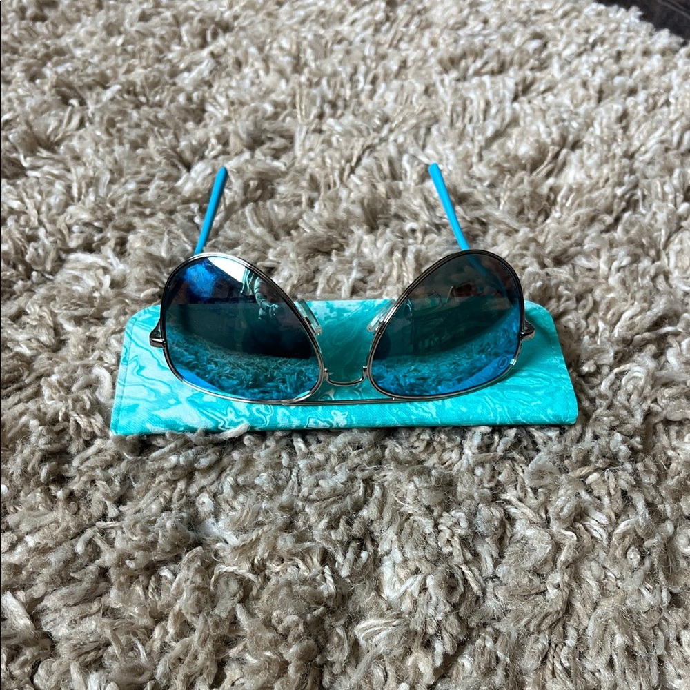Blenders Blue Aviator Sunglasses - Picture 7 of 16